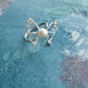 Alicia Bonnie Flutter Silver Adjustable Ring